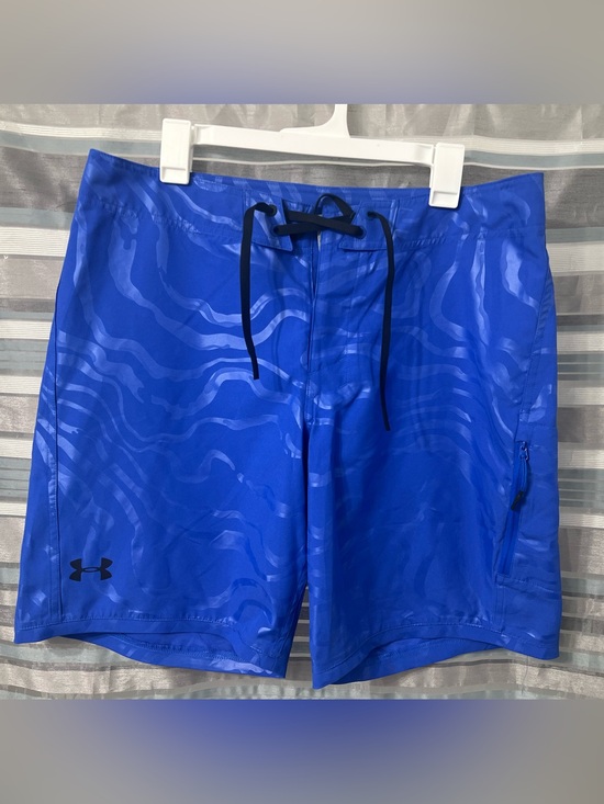 Under Armour Other - Under Armour Storm Mens Blue Loose Fit Wave Print UPF 40 Board Shorts